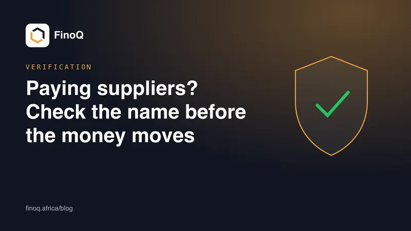 Paying suppliers? Check the name before the money moves