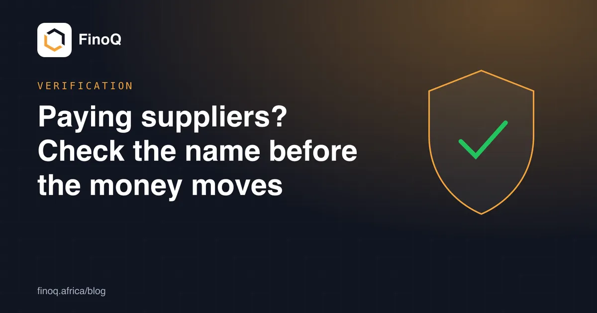 Paying suppliers? Check the name before the money moves